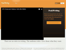 Tablet Screenshot of peakwriting.com